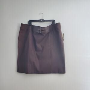 New York Clothing Company Faux Belted Skirt 24W